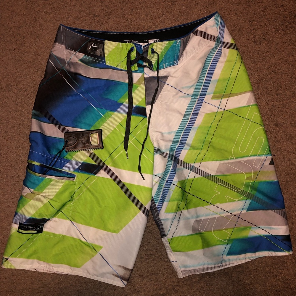 Rusty Swim Trunks with bottle opener, Size 31